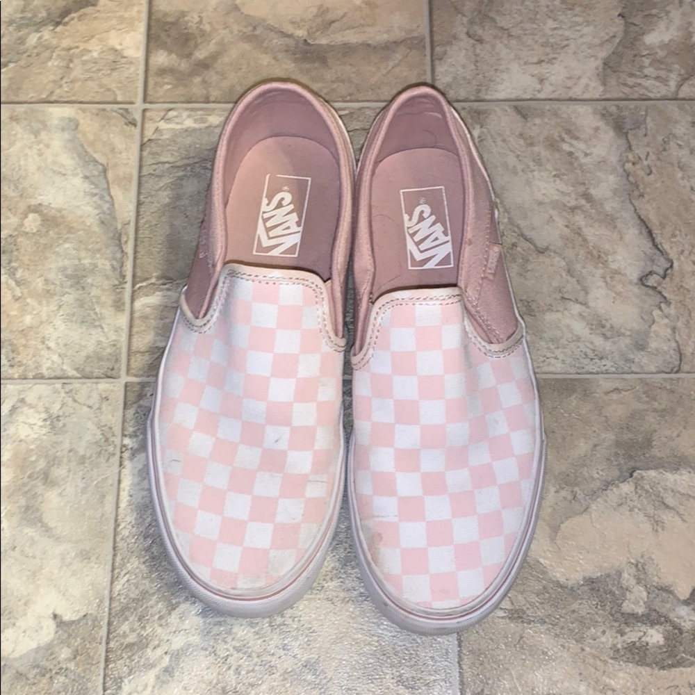 Pink Checkered Vans
